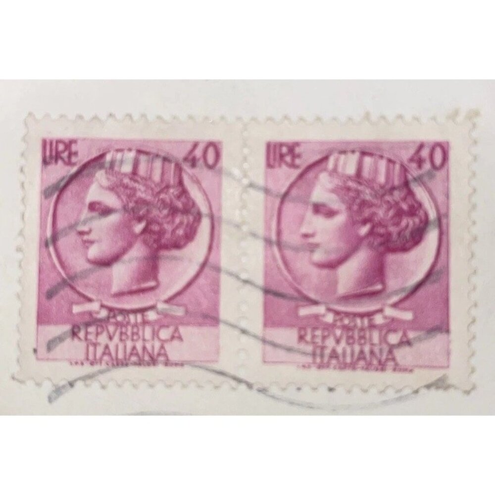 Republica Italiana 40 Lire Italian Stamp (2)